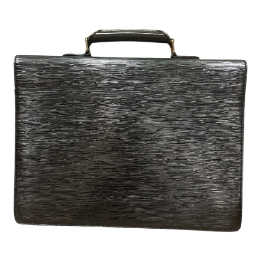 Louis Vuitton Black Epi Serviette Briefcase w/ Lock & Keys - Picture 3 of 10